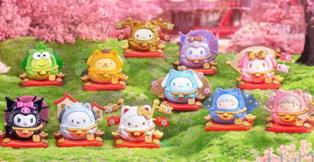 TOPTOY Sanrio Characters Lucky Cat Tumbler Series Blind Box Figure Confirmed Toy