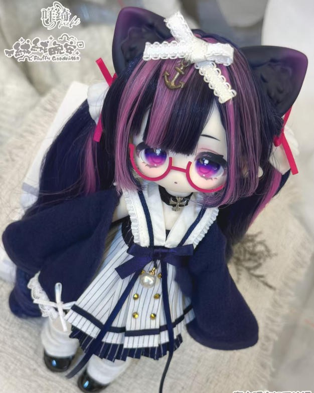 Meki Guoguo Fluffy Good Night 24cm/9.4In Bjd cute Dressable Action Figure Gift