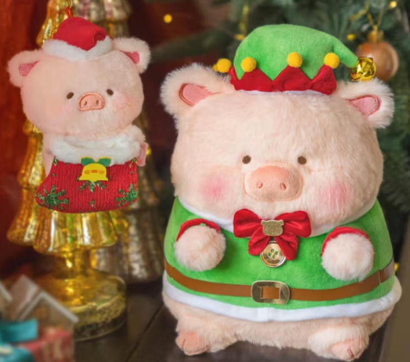 Toyzero Lulu Piggy Christmas Envoy Sock 4.3In 7.8In Plush Keychain Action Figure