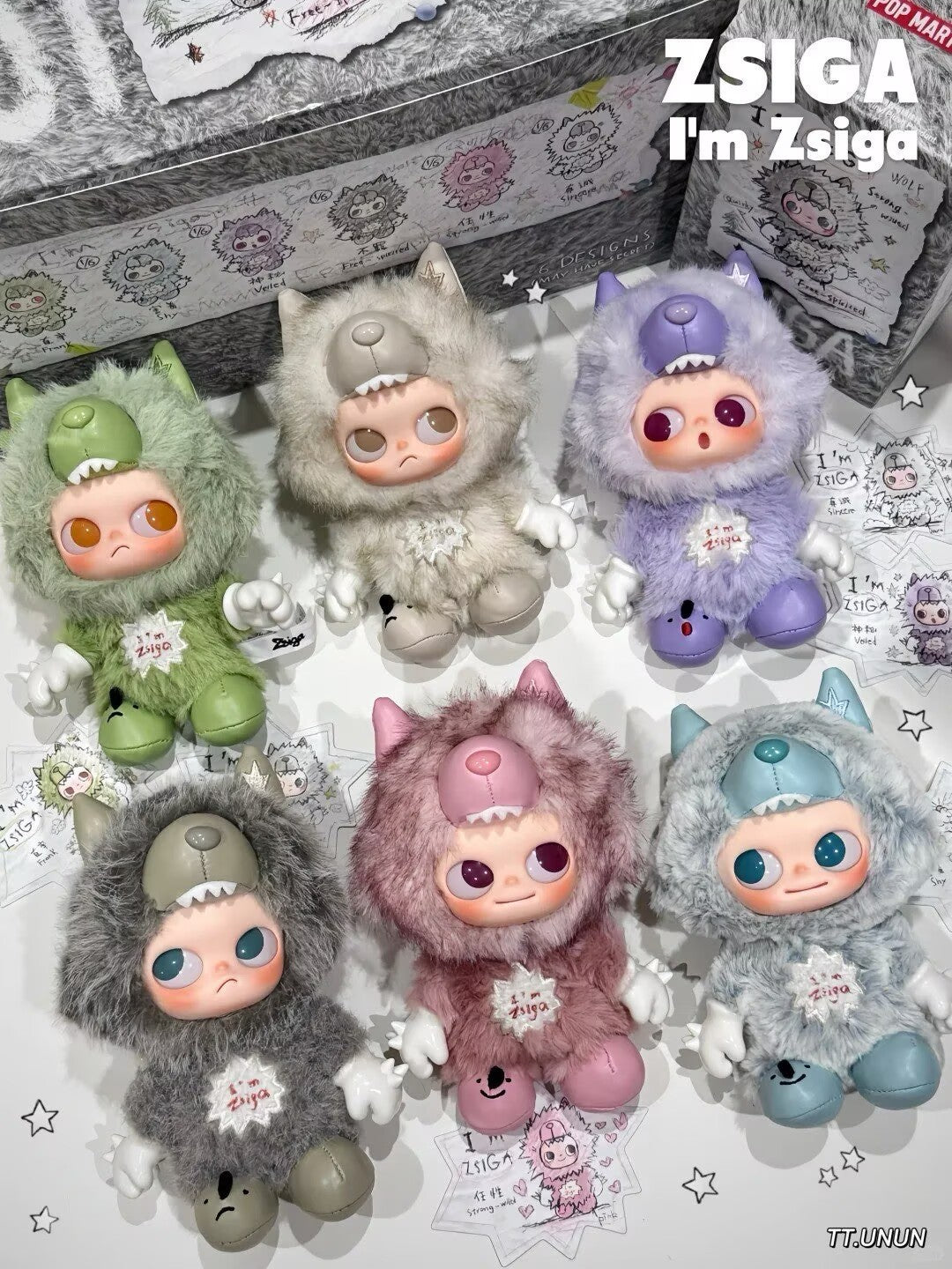 Authentic I'm Zsiga Series Plush Pendant Blind Box Figure Gift Toys