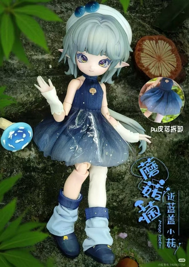 Mogo Bloom Mycena Subcyanocephala Mushroom 5.5In Bjd Doll Action Figure In Stock