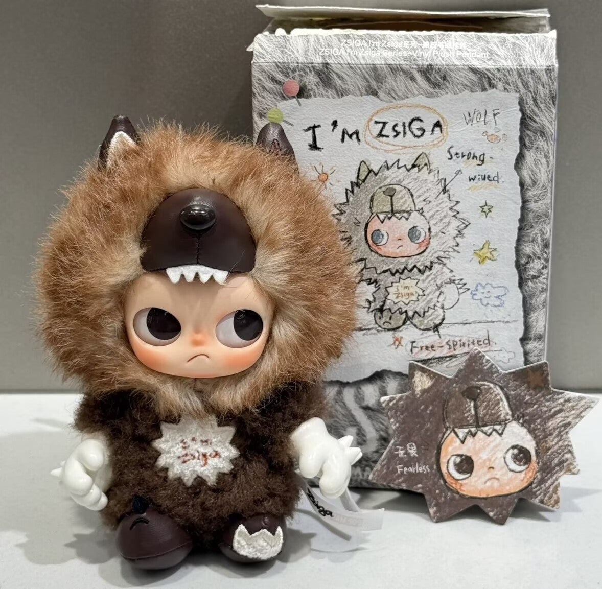 Fearless(hidden)-  I'm Zsiga Series Blind Box Figure Toy Plush Pendant Doll