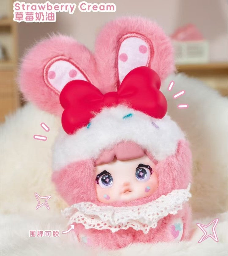Nommi Baby Strawberry Cream Sweetheart Bunny Series Plush Action Figure Gift