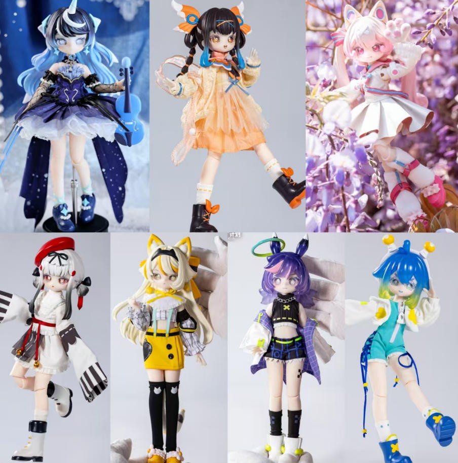 Burning Star Plan Series 8.2~8.6In Confirmed Bjd Dressable Action Figure Gift