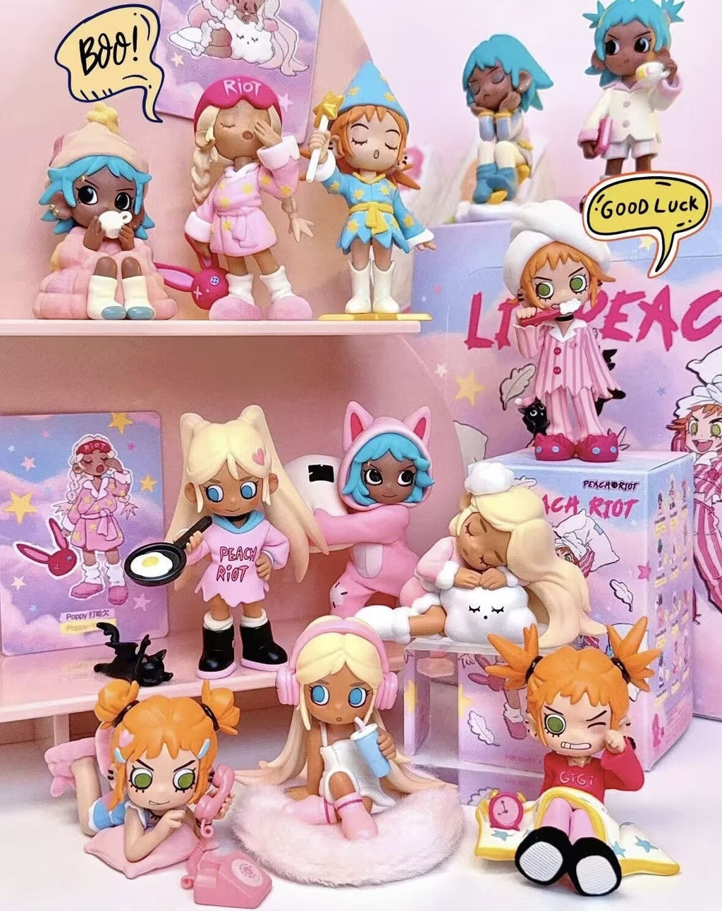 Authentic Lil Peach Riot Sleep Over Series Blind Box Confirmed Toy New 2025
