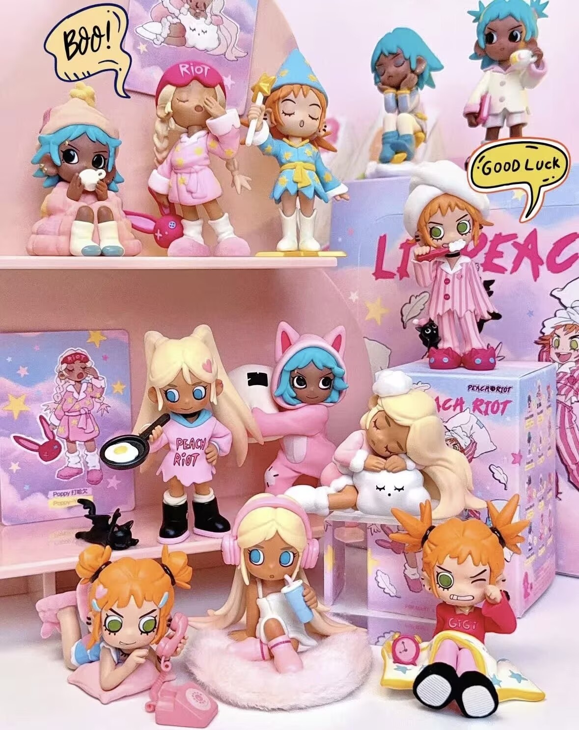 Authentic Lil Peach Riot Sleep Over Series Blind Box Confirmed Toy New 2025