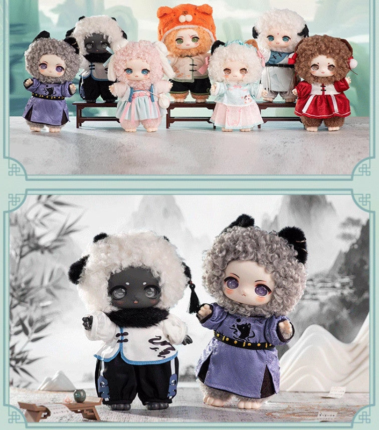 6Pcs Nagi Mountain and River Romance 17cm/6.6In Plush Pendants Action Figures
