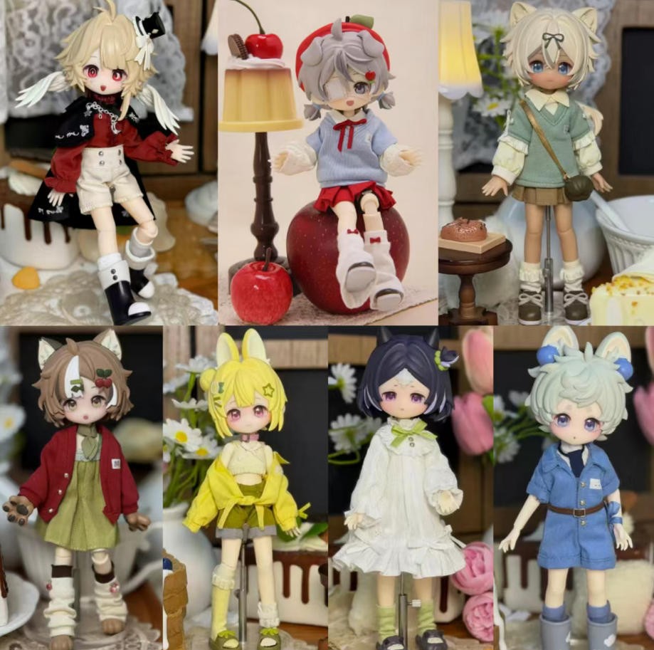 7Pcs Fruit Hard Candy Research Institute Bjd Dressable Action Figures In Stock
