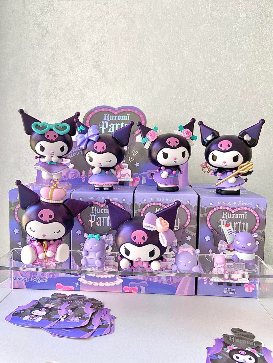 Miniso Sanrio Kuromi Birthday Party Series Confirmed Blind Box Figure Toys Gift