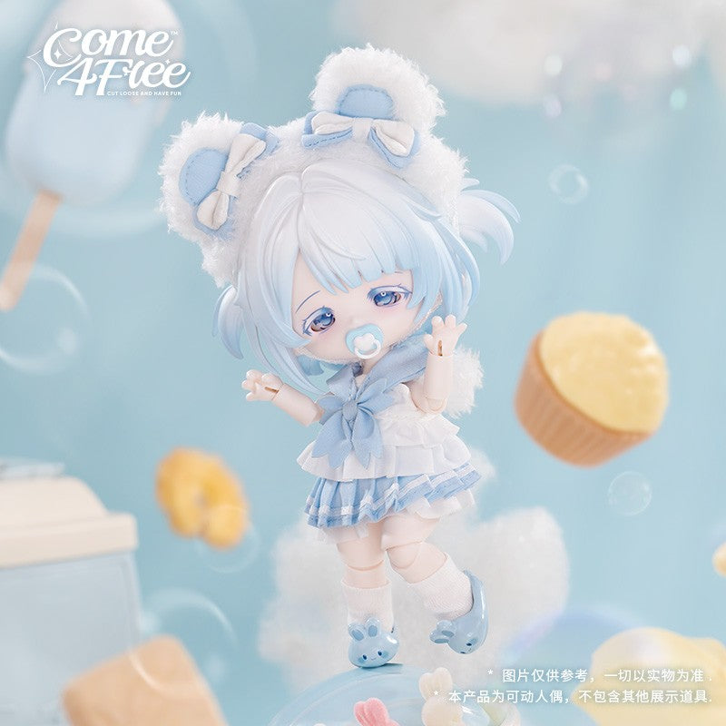 Come4Free Lulu Blue Rice Cake Dream Puff 5.1~5.5In Bjd Action Figure Dressable