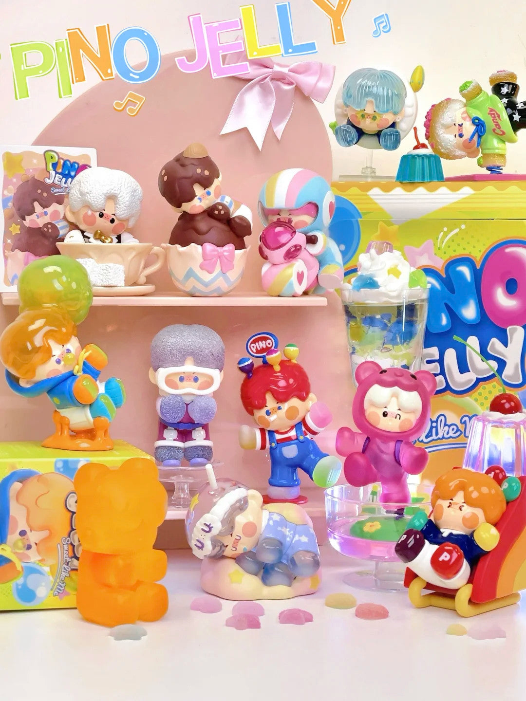 POP MART PINO JELLY Sweet Like Me Series Figures 2.76-3.54inches Authentic