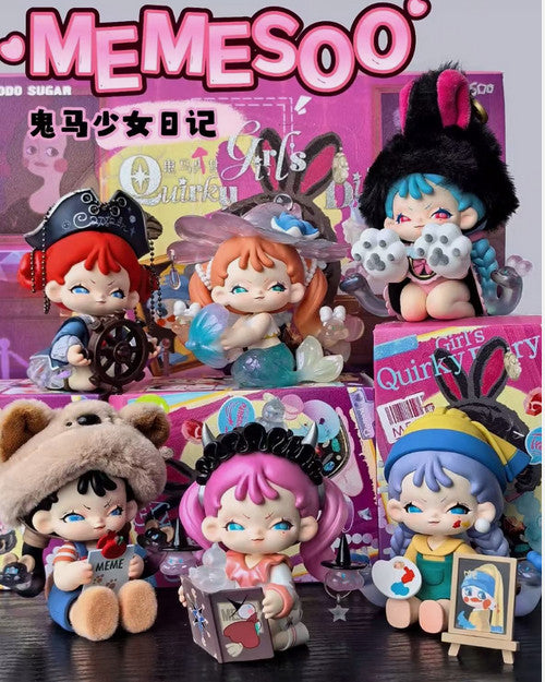 DODOSUGAR MEMESOO Quirky Girl's Diary Series Confirmed Blind Box Figure Art Toy