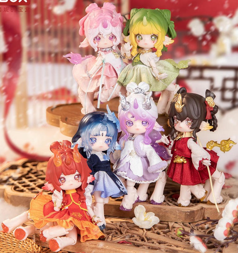 6Pcs Penny's Box Spirit Beast Collection 5.9In Bjd Dolls Action Figures In Stock
