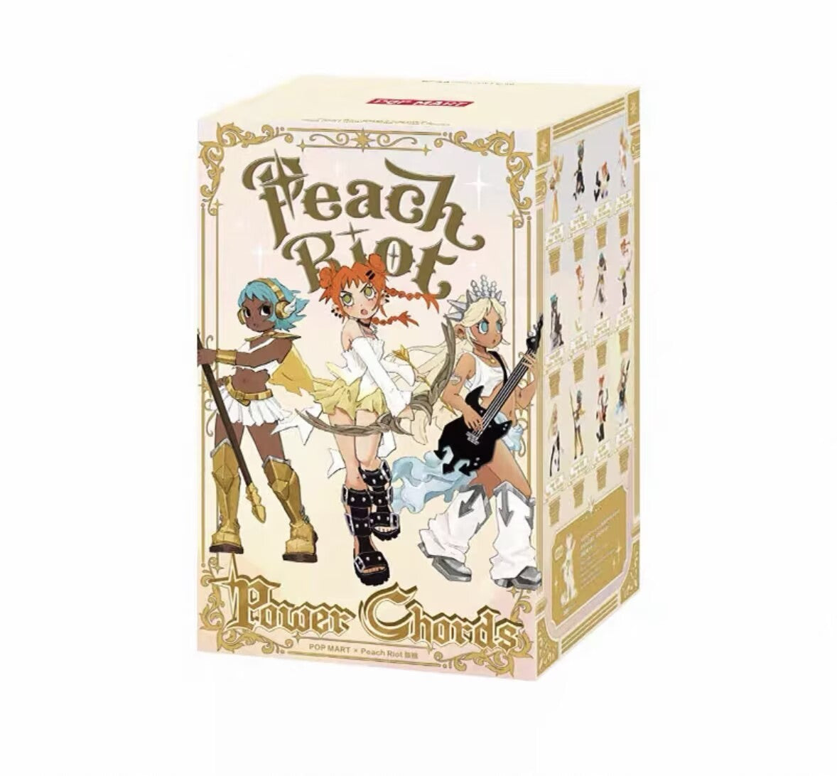 one set(12pcs)-Lil Peach Riot Power Chords Series Blind Box Figures Toy