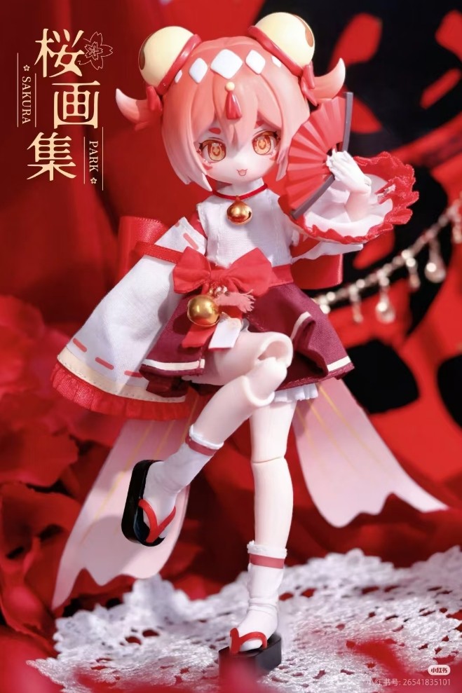 6Pcs Sakura Park Reconstruct Different Images 18cm/7in Bjd Doll Action Figure