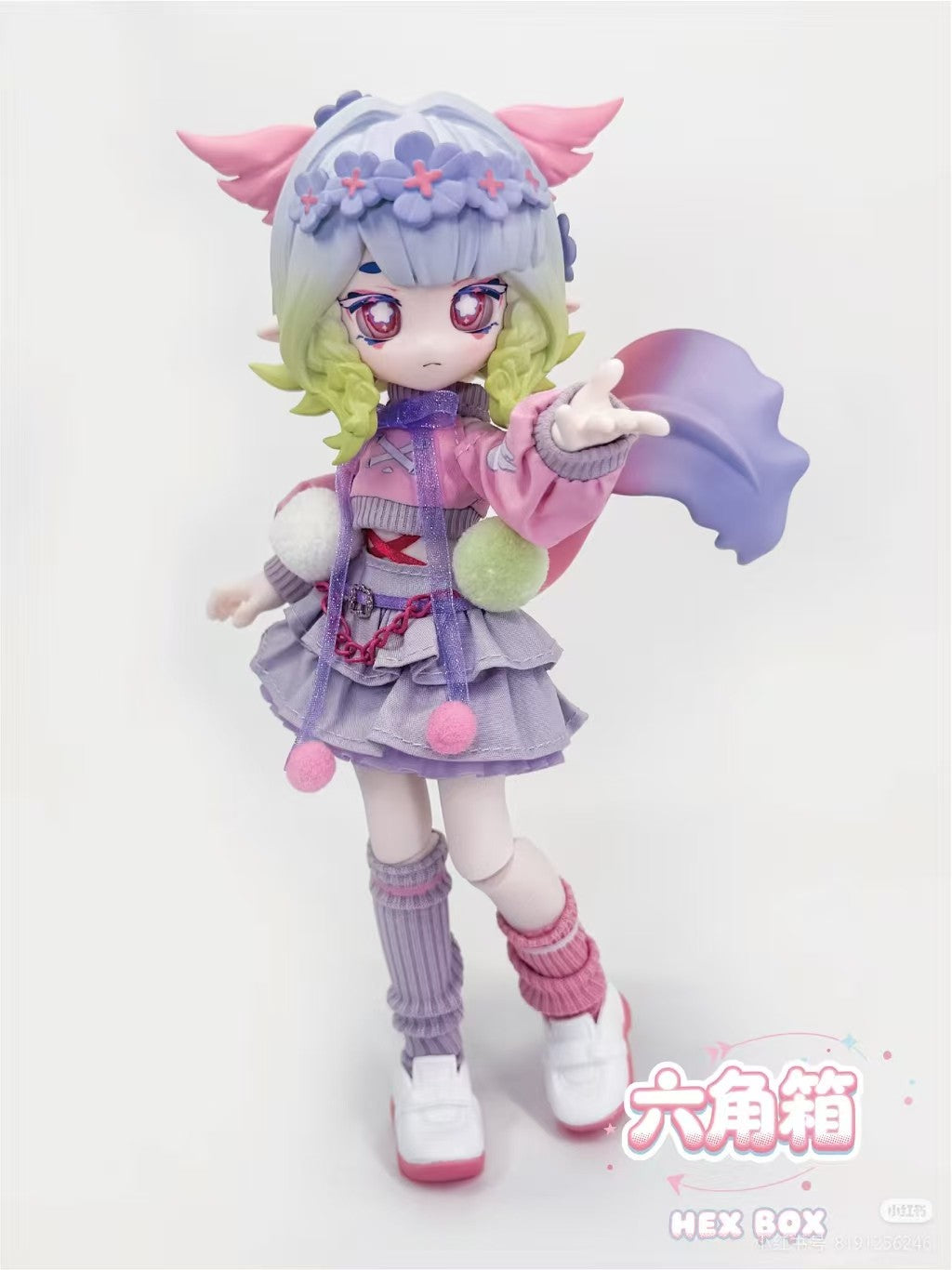 6pcs Hex Box Aquatic Life 18cm/7In Bjd Confirmed Dressable Action Figures Gift