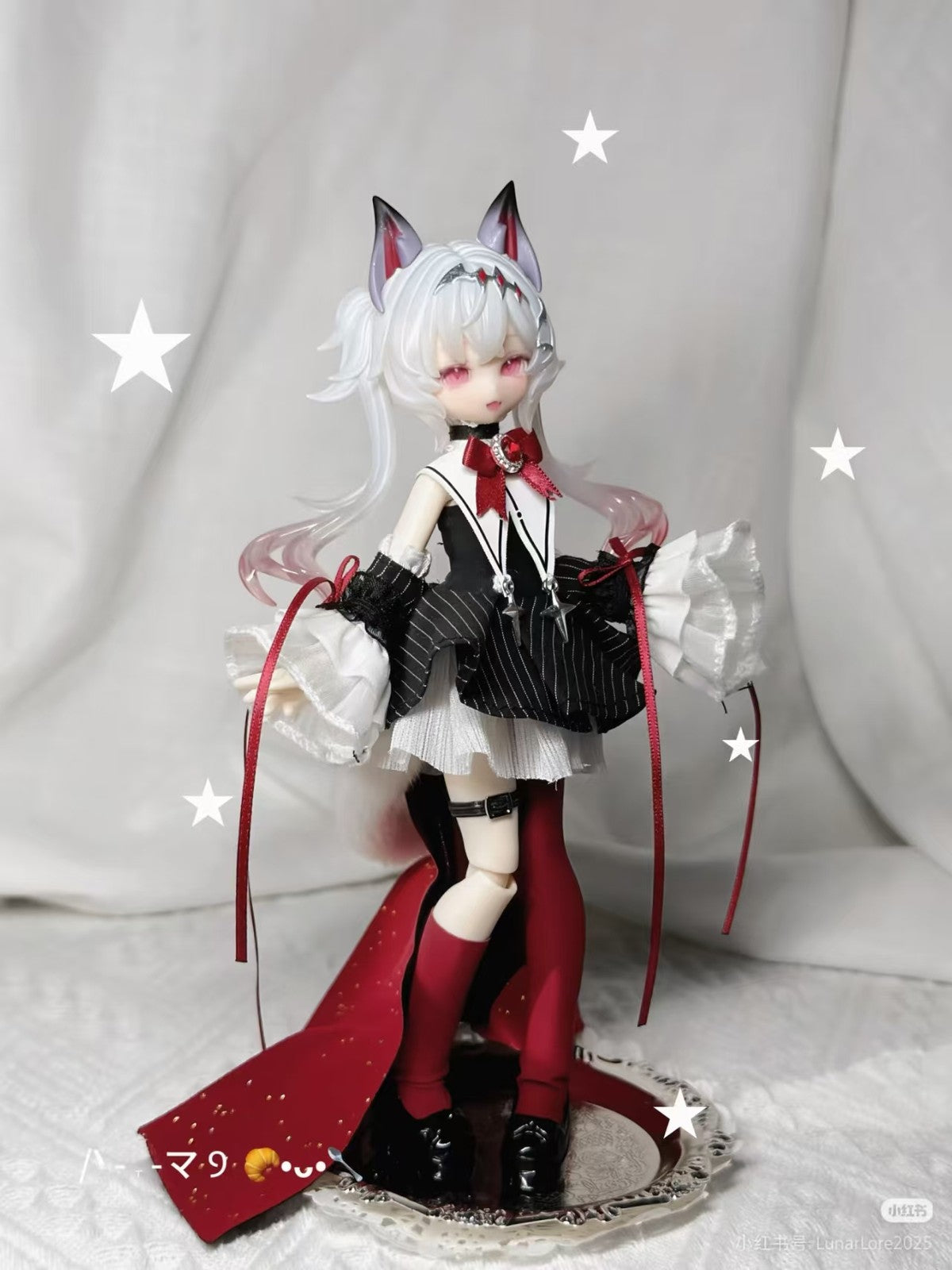 6Pcs Lunar Lore Miao Cat 16.2cm/6.3In Bjd Dressable Lovely Action Figures Gift