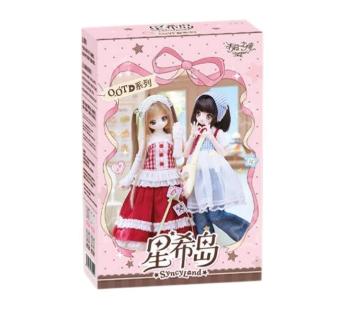 6Pcs Unveiled Door Syncy Land Ootd 22.5cm/8.8" Bjd Dressable Action Figures Gift