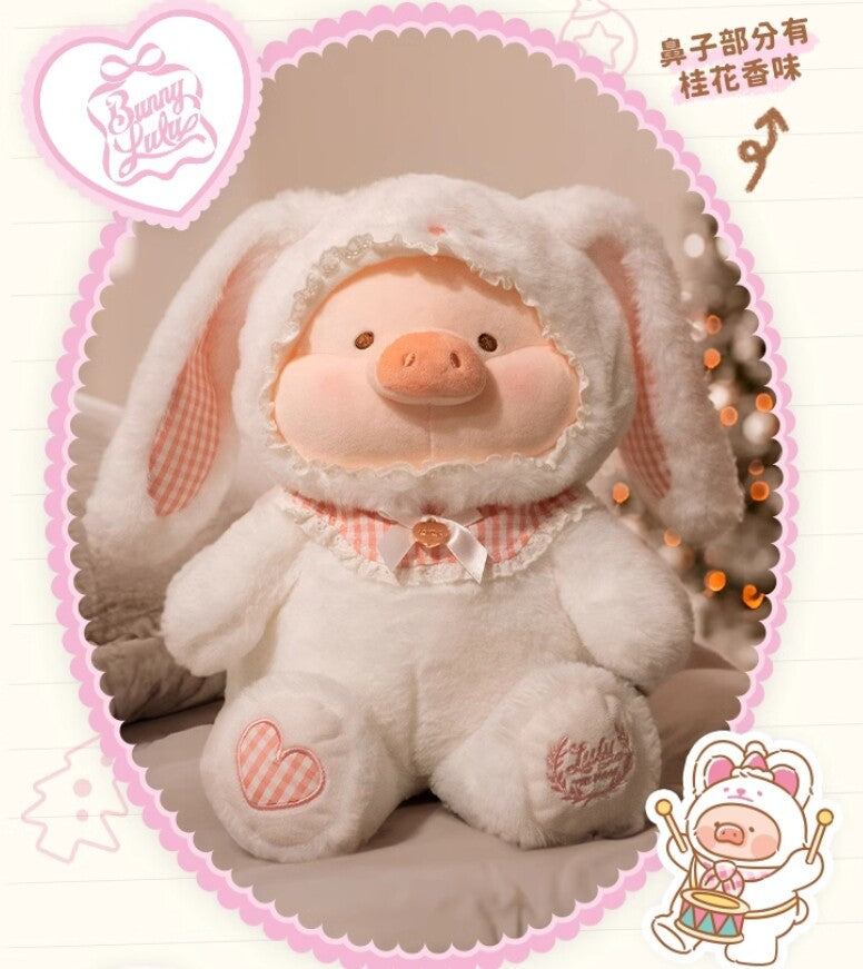 Toyzero Bunny Lulu the piggy White Rabbit 28cm/11In Christmas Doll