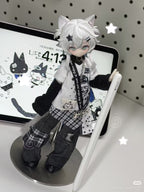 Pre-Sale Lunar Lore Meow 3 Silver Shorthair Cat 6.3In Bjd Hang Card Limited Gift