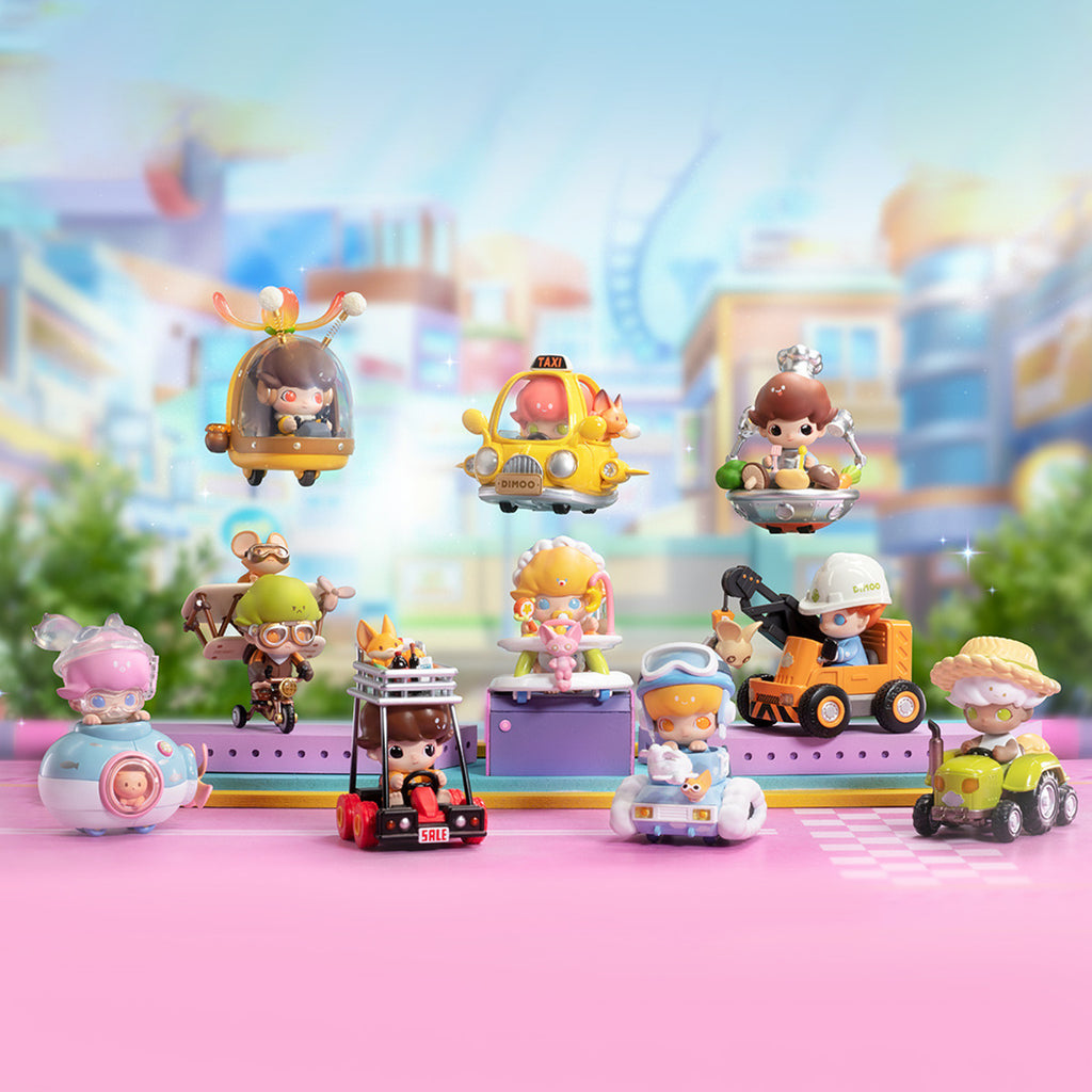 POP MART Dimoo Where We Go Series Car Ride Confirmed Blind Box Figure Toy