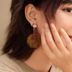 POP MART Warm Fluffy Holiday Series-LABUBU Pompom Earring 2.36INCHES Authentic