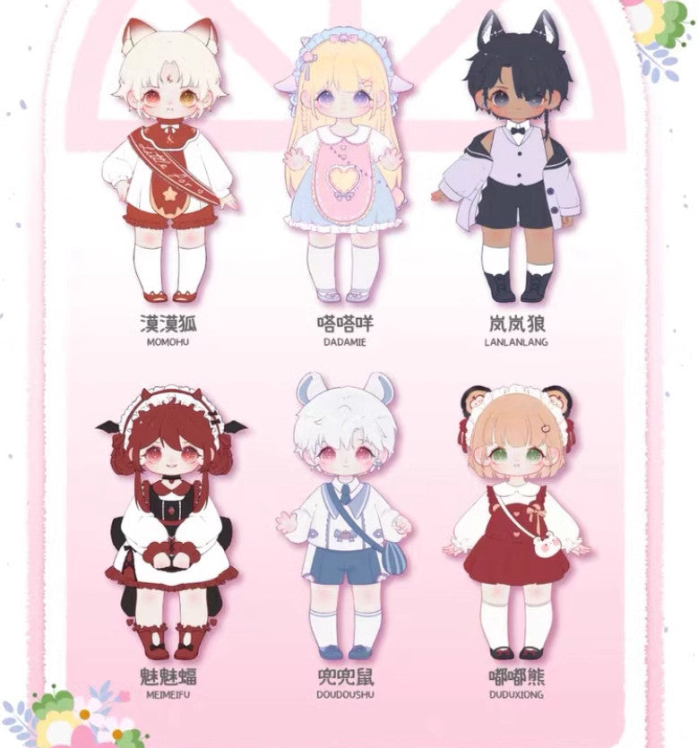 6Pcs Nagi Exchange Student Series 5.9In Bjd Doll Action Figure