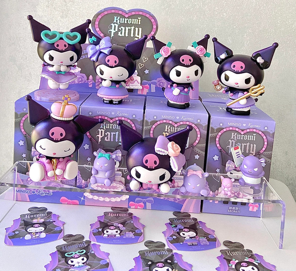 Miniso Sanrio Kuromi Birthday Party Series Confirmed Blind Box Figure Toys Gift
