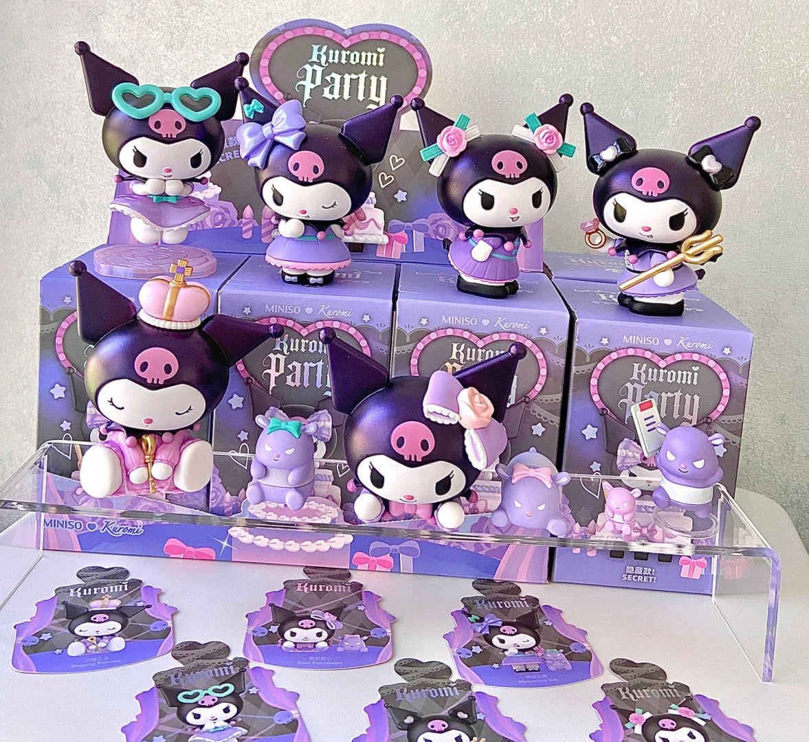 Miniso Sanrio Kuromi Birthday Party Series Confirmed Blind Box Figure Toys Gift