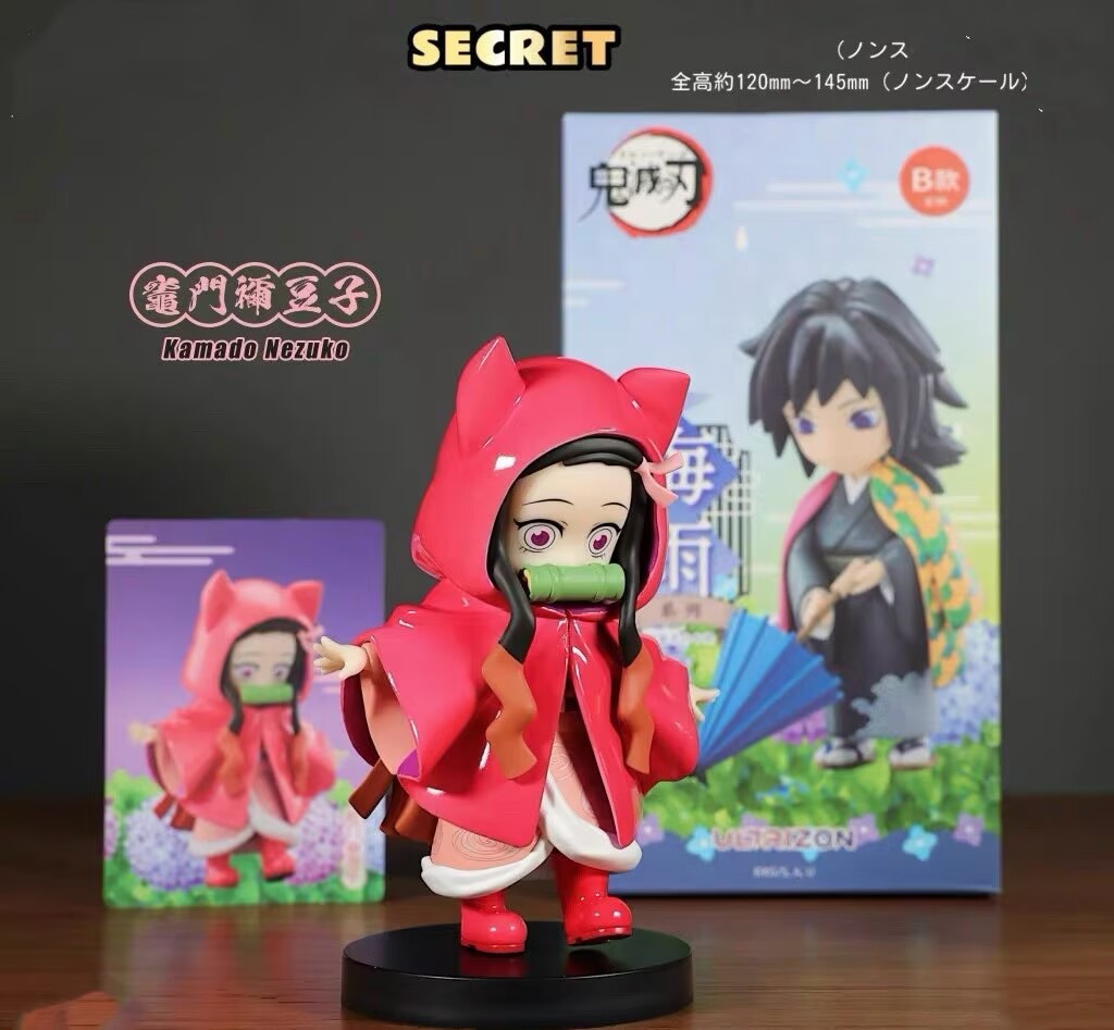Demon Slayer Mini-Chara Illustration Series Blind Box Tsuyu Rainy Season Figures