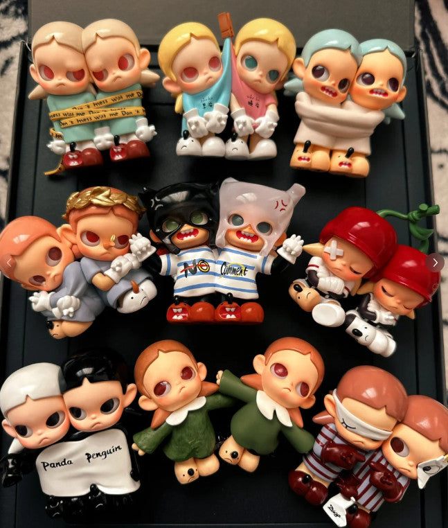 POP MART Zsiga Twins Series Blind Box Of 9 Figure Toy Gift