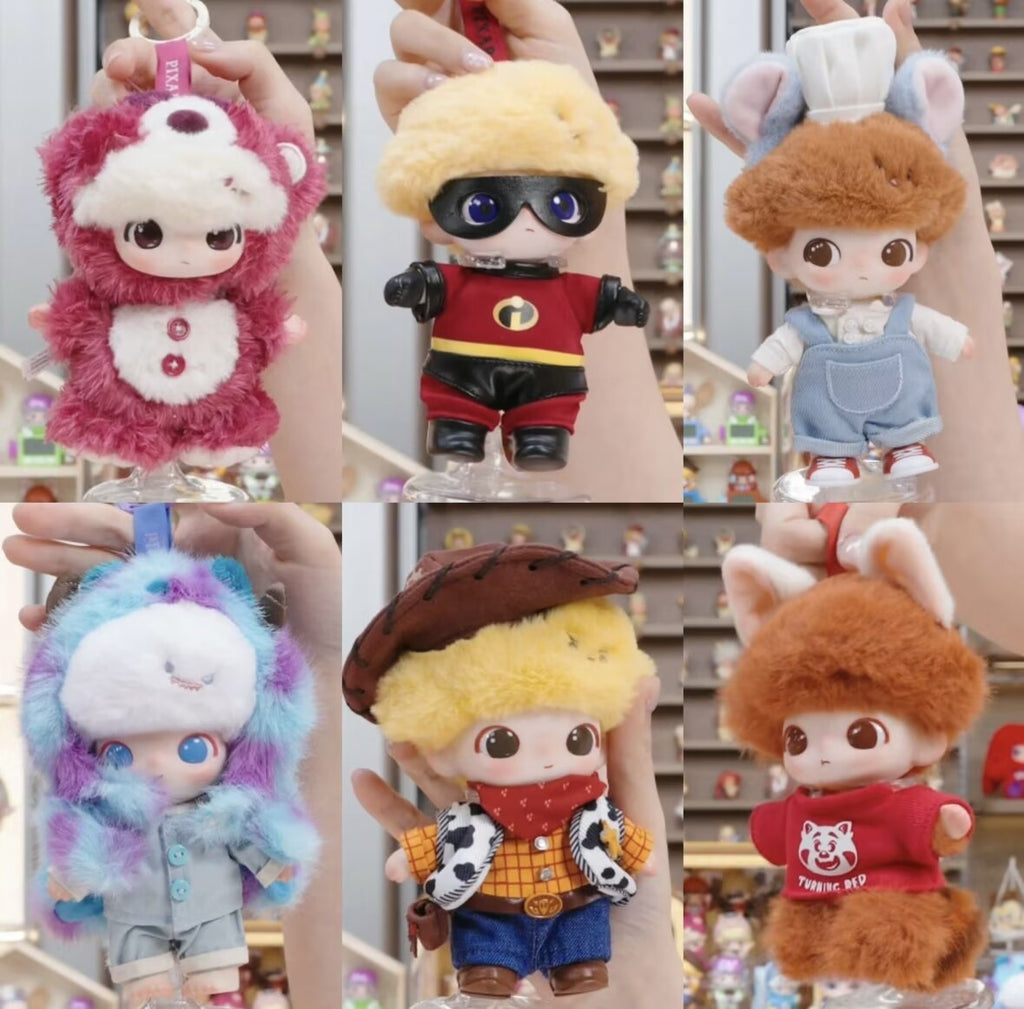 Authentic DIMOO WORLD x PIXAR Series Blind Box Figures Toy Plush Pendant Doll