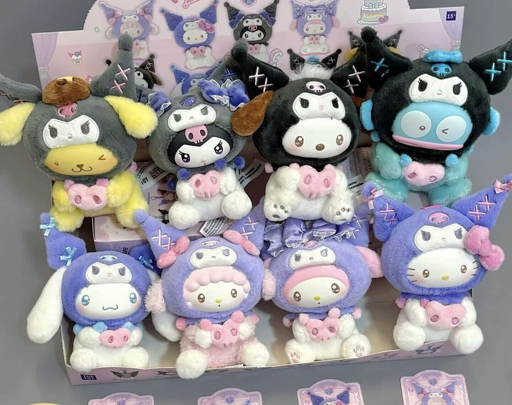 TOPTOY Sanrio Kuromi Party Vinyl Plush Blind Box Figure Pendant Trendy Toys Gift