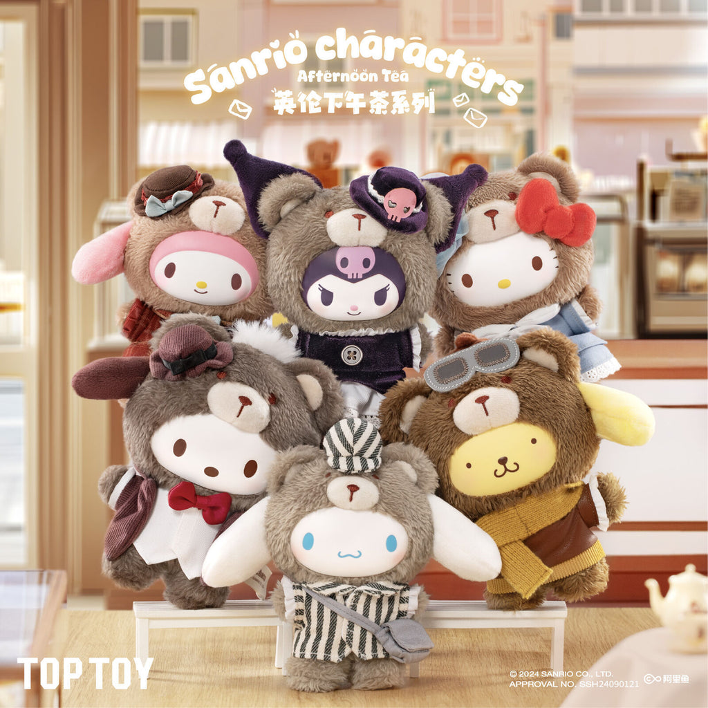 TOPTOY Sanrio Family Afternoon Tea Plush Doll Series Blind Box Figure Toy Gift