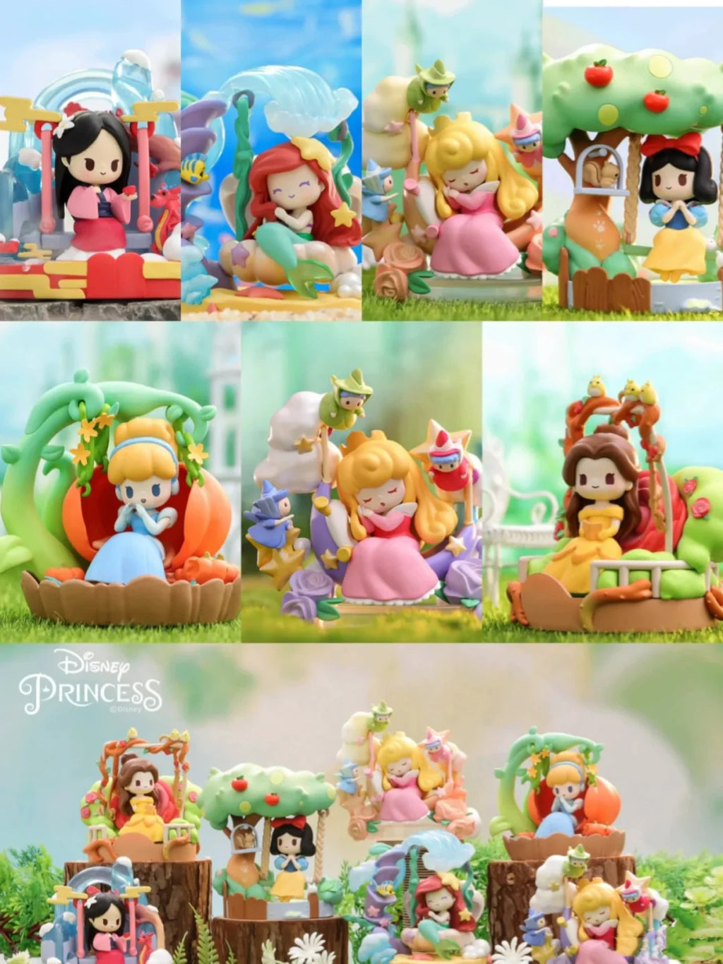 52TOYS Disney Princess D-Baby Flower Swing Series Blind Box Confirmed Figure Toy