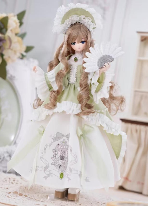 Come4Free Turquoise Parrot Saixiliya Feather Fog Poem 22cm/8.6In Bjd Dressable