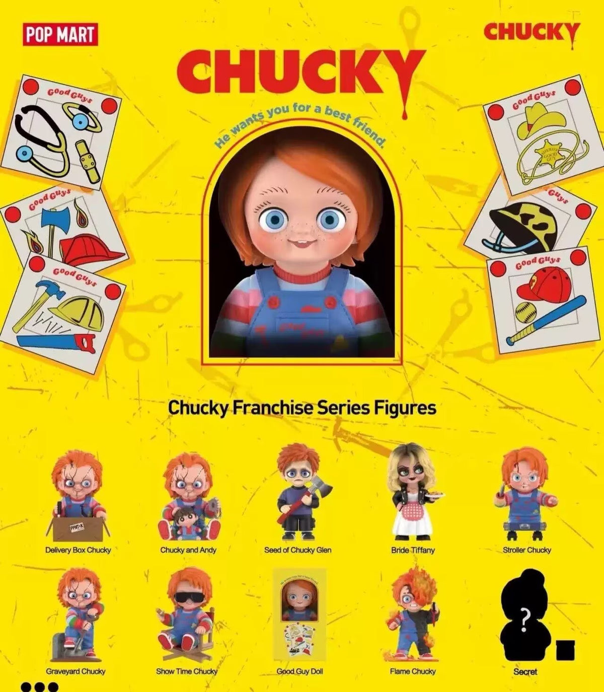CHUCKY FRANCHISE HALLOWEEN SERIES FIGURES BLIND BOX CONFIRMED FIGURE HOT CUTE