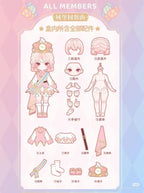 Simontoys Liroro Nutcracker Pink 5.9" Bjd Dressable Hang Card Action Figure Gift