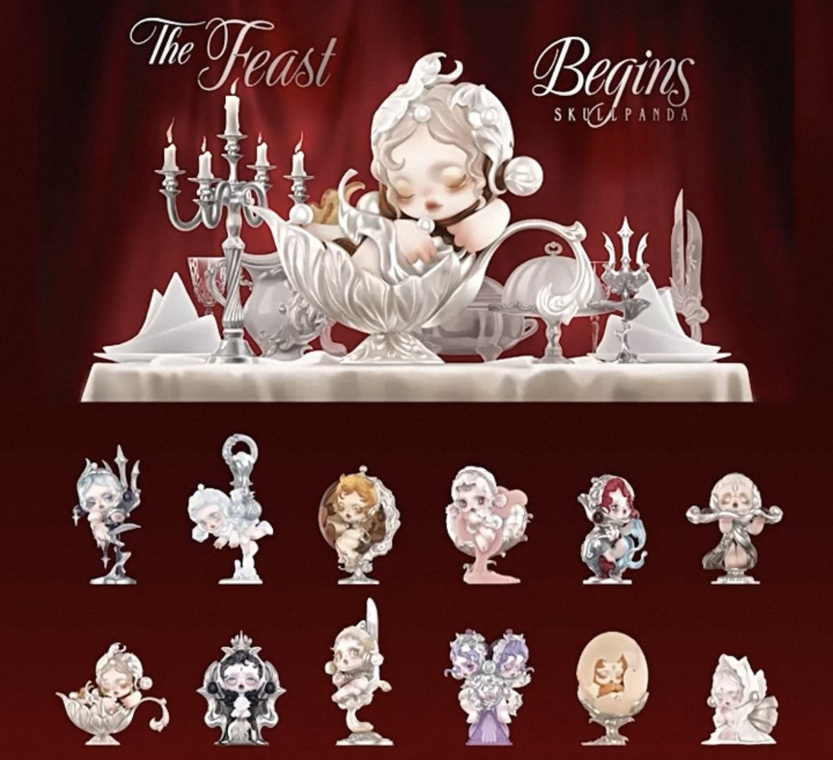 Authentic SKULLPANDA The Feast Begins Series Blind Box Confirmed Figures toy
