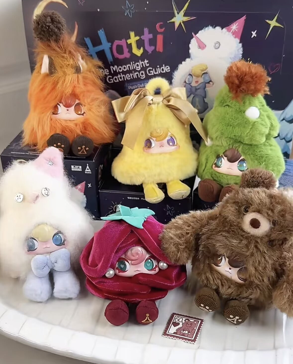 The Moonlight Gathering Guide Series Blind Box Figures Toy Plush Pendant