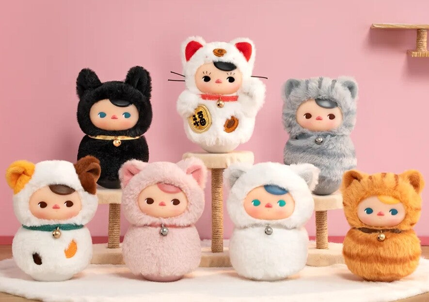 POP MART PUCKY Roly-Poly Kitty Series Plush Doll Blind Box Confirmed