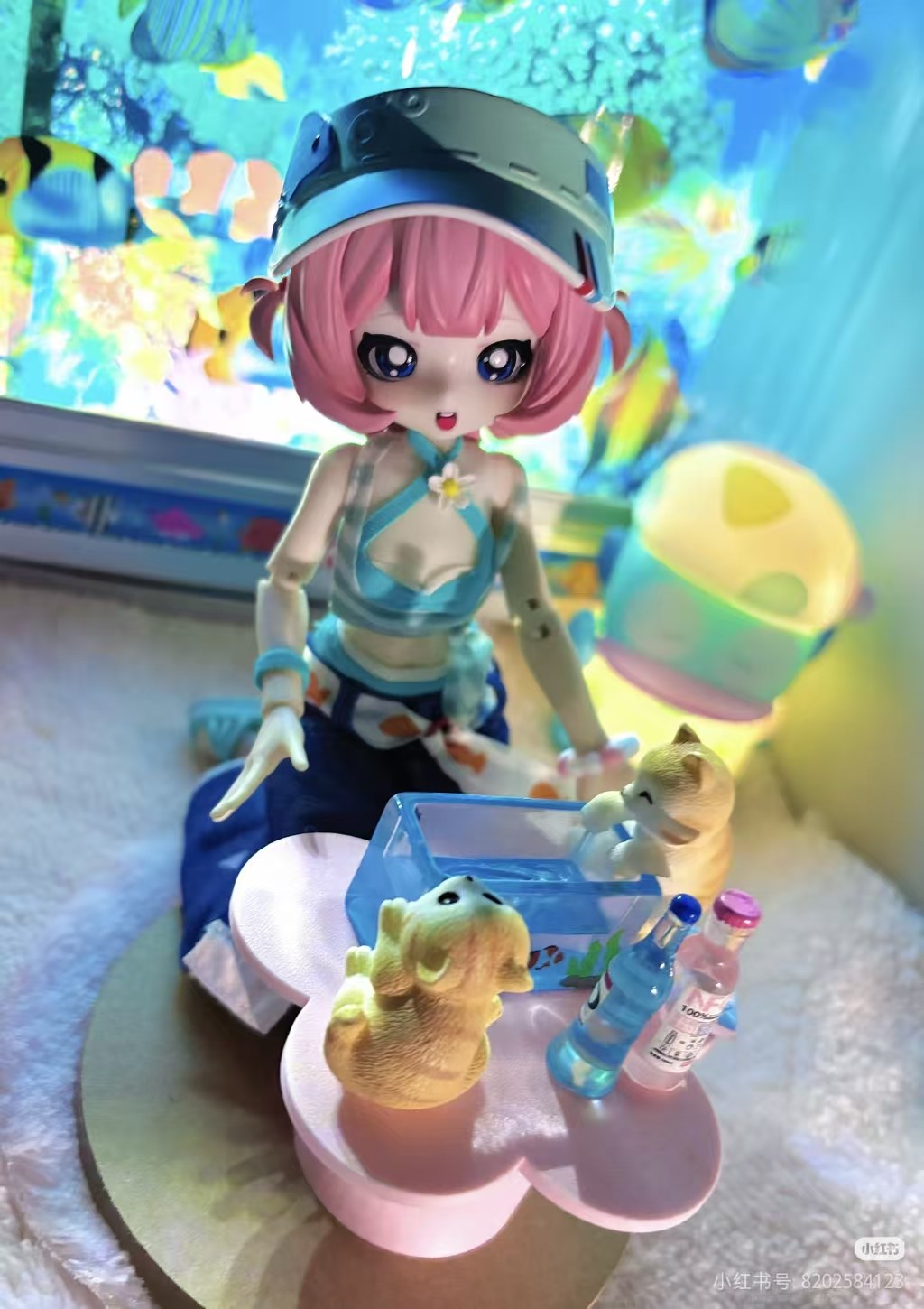 Whirly Radio Waves Ocean Sweet Girl 25.6cm/10In Bjd Dressable Action Figure Gift