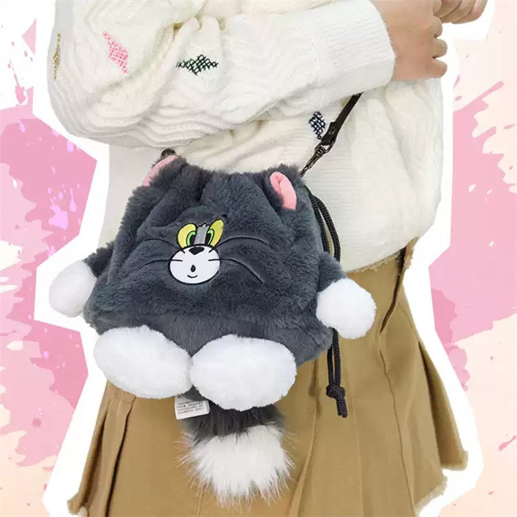 Afgh Tom and Jerry Tom Bucket Bag 20cm/7.8" Plush Doll Lovely Anime Genuine Gift