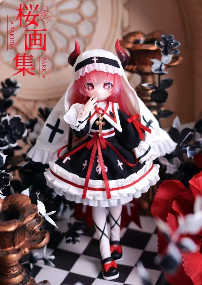6Pcs Sakura Park Reconstruct Different Images 18cm/7in Bjd Doll Action Figure