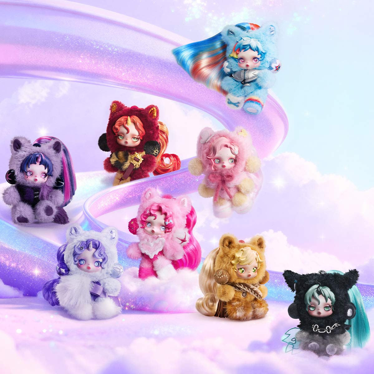 POP MART SKULLPANDA×My Little Pony Series Plush Doll Pendant5.31inches Authentic