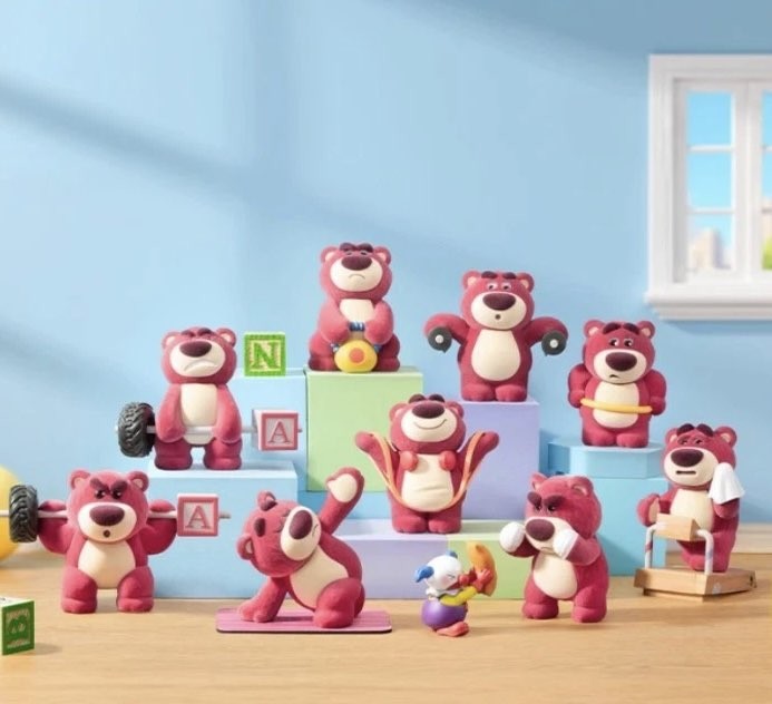 52TOYS Strawberry Bear Lotso Fitness Series Blind Box Figures Toys Gift New