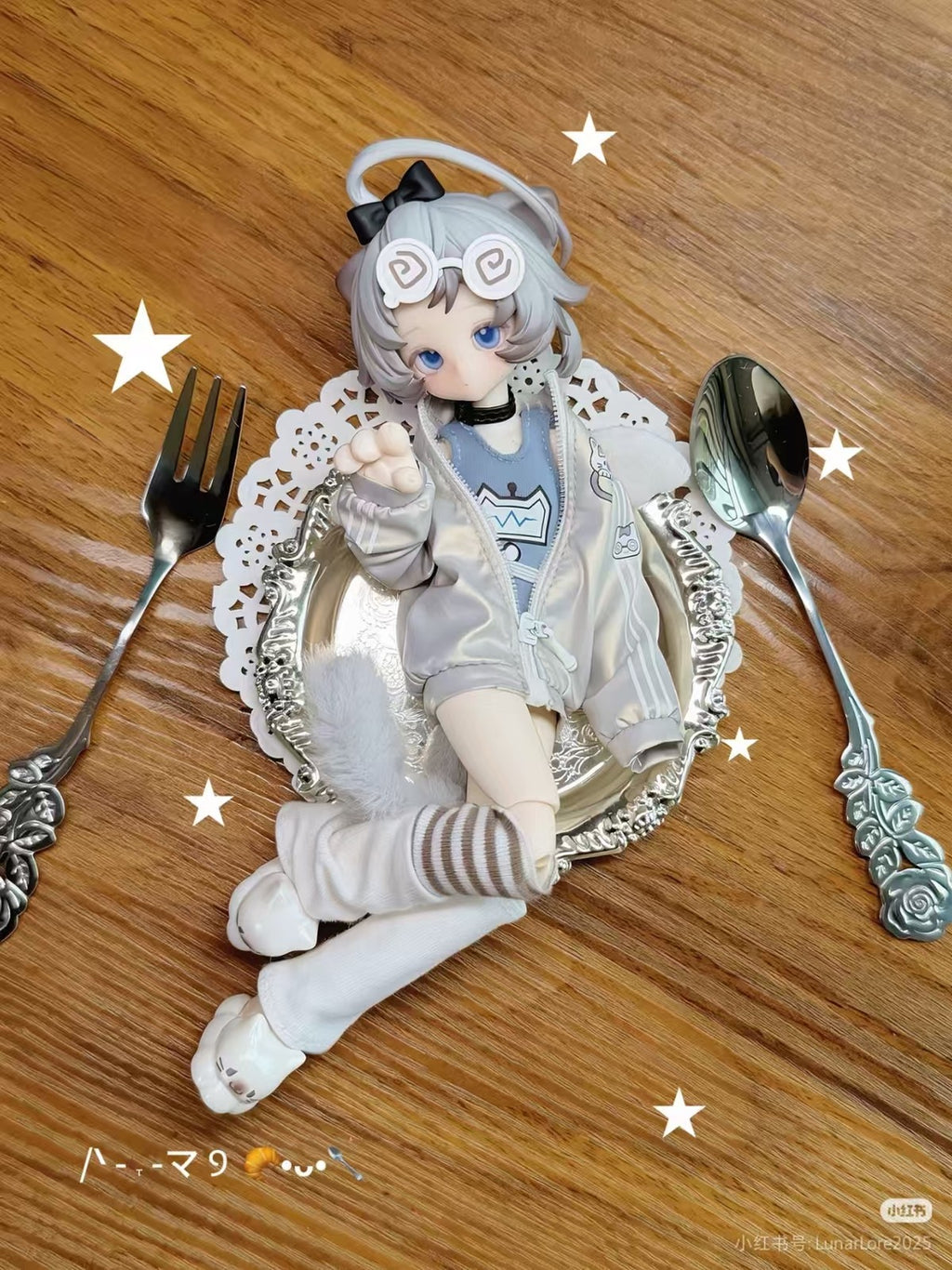 6Pcs Lunar Lore Miao Cat 16.2cm/6.3In Bjd Dressable Lovely Action Figures Gift