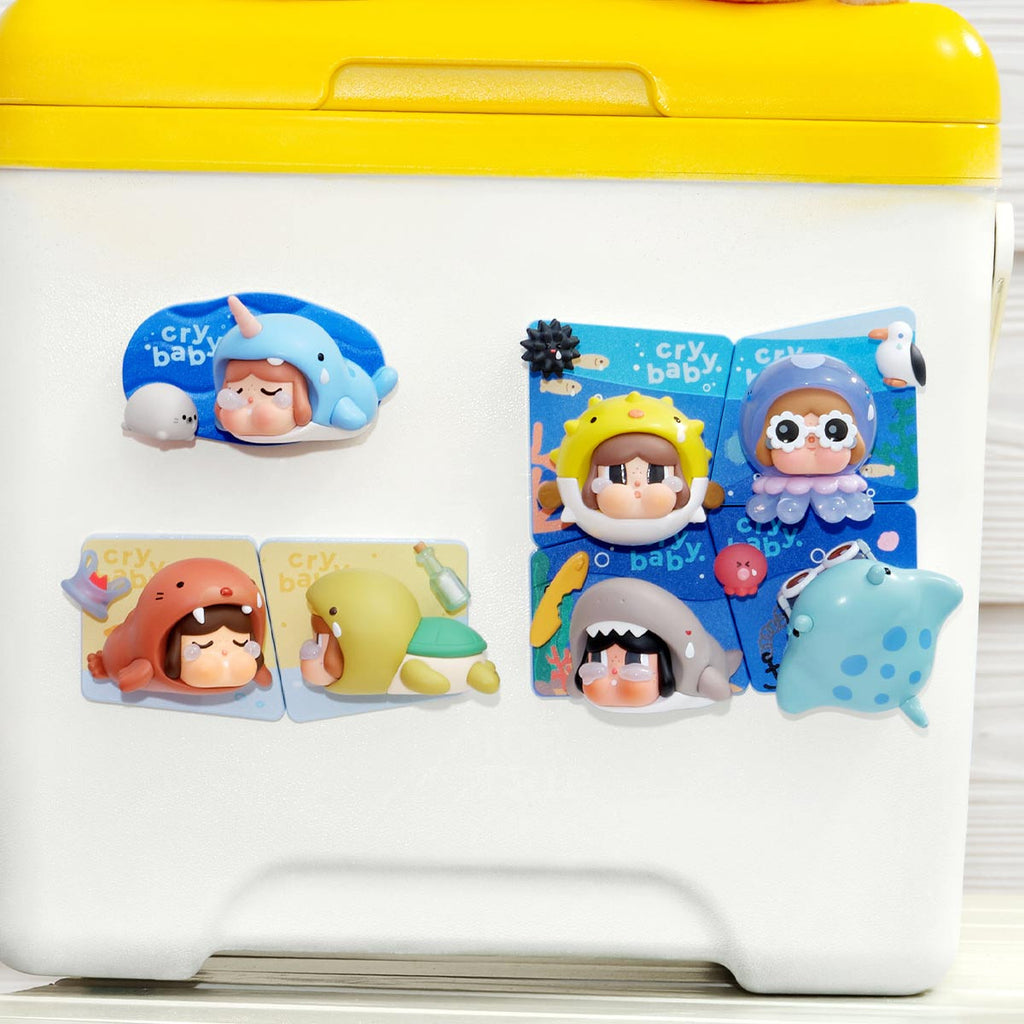 POP MART CRYBABY Cry Me an Ocean Series Fridge Magnet Authentic Hot Toy Gift