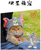 Hugkis Tom and Jerry Tom Type Pet Plush Head Cover Hat 5.5" Anime Accessory Gift
