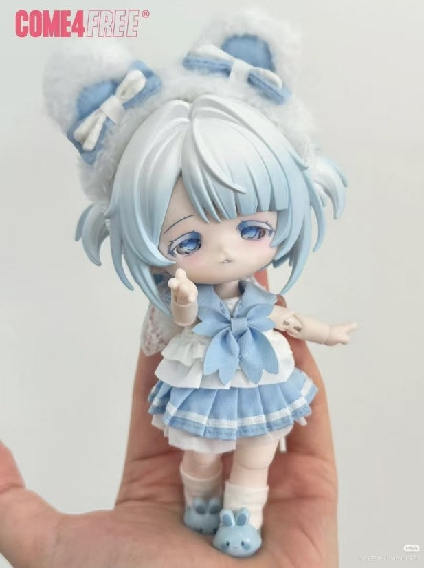 Come4Free Lulu Blue Rice Cake Dream Puff 5.1~5.5In Bjd Action Figure Dressable